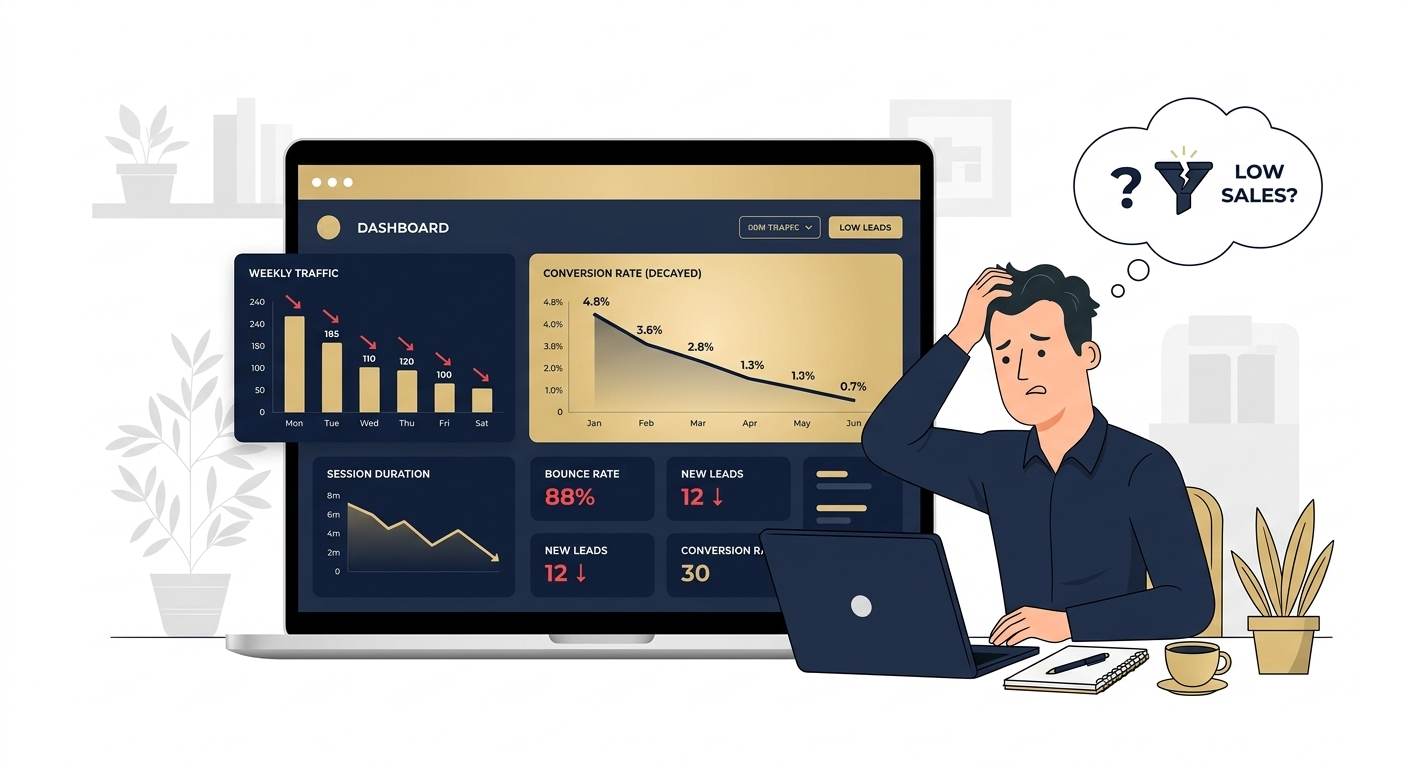 Site web qui ne convertit pas