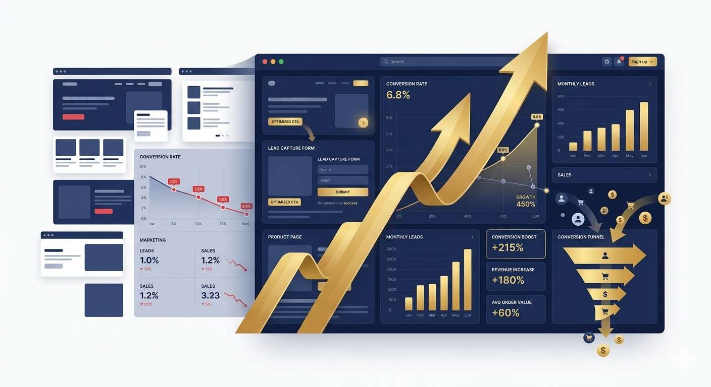 Solution landing page conversion